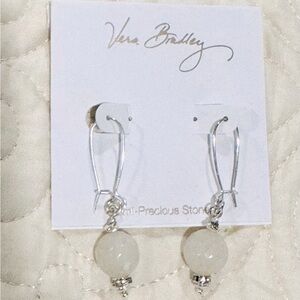 $38 Vera Bradley Semi-Precious Stone Ball Drop Earrings NEW